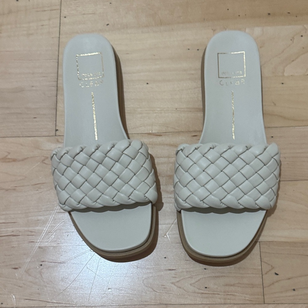 Dolce Vita Cream Braided Slide Sandals